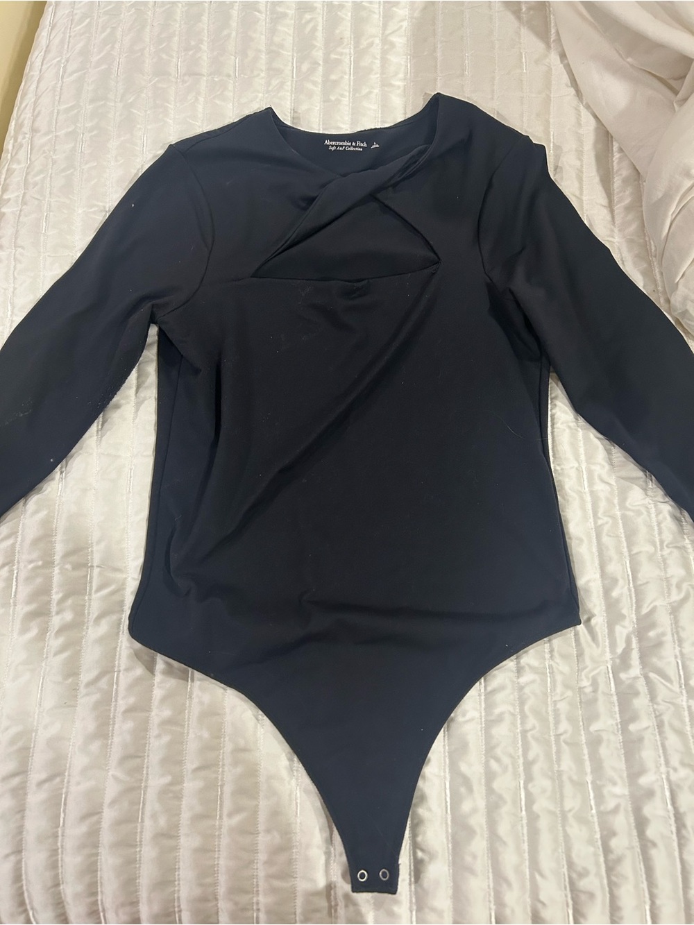 Abercrombie & Fitch Black Long-Sleeve Bodysuit